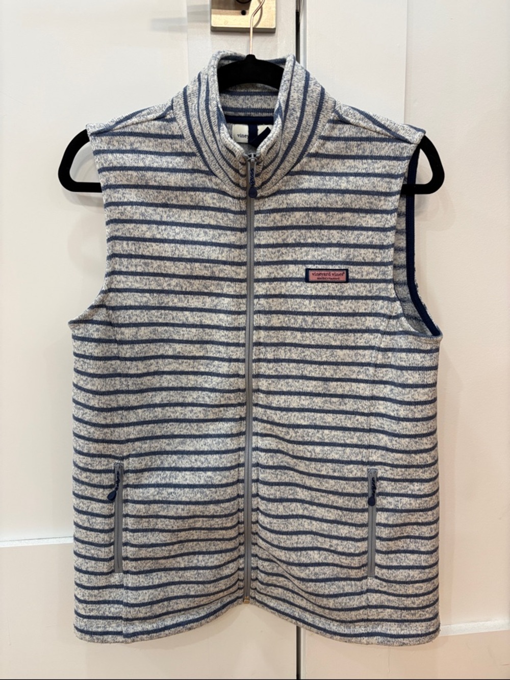 Vineyard Vines Navy blue Striped Fleece Vest